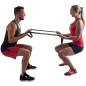 Banda elastica pentru fitness, multifunctionala, rezistenta 50kg, 104x0,45x4,5cm, gri