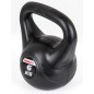 Kettlebell cauciucat 6kg, maner ergonomic, universal, negru