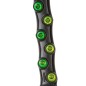 Cerc fitness cu magneti Hula Hoop, 8 segmente, 64 magneti anticelulitici, 98cm, negru/verde