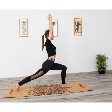 Saltea pentru antrenament yoga, rezistenta umezeala, 183x61x0,4cm, crem