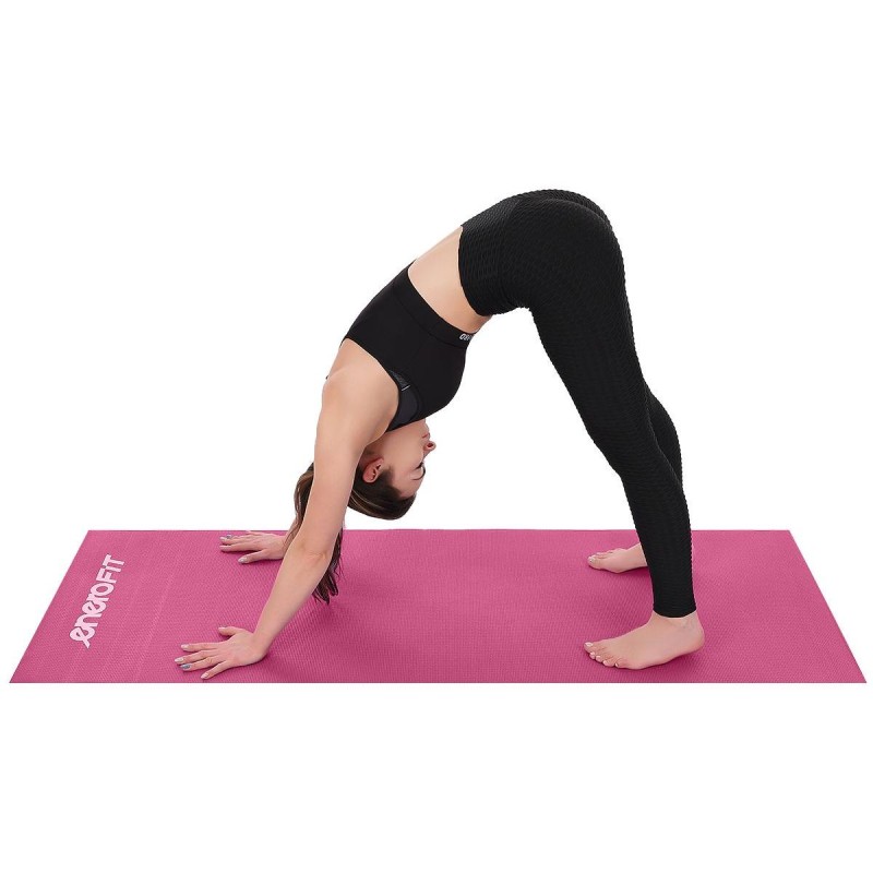 Saltea pentru antrenament yoga, impermeabila, 173x61x0,3cm, roz