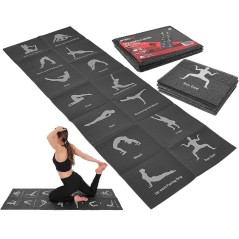 Saltea pentru antrenament yoga, impermeabila, 170x60x0,5 cm, negru