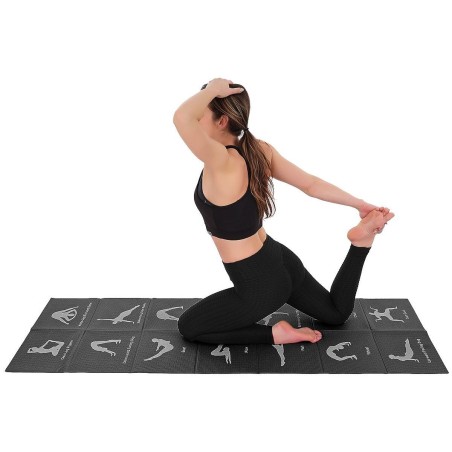 Saltea pentru antrenament yoga, impermeabila, 170x60x0,5 cm, negru