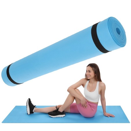 Saltea pentru antrenament yoga XqMax, impermeabila, 180x60x0,4 cm, bleu