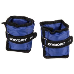 Set 2 greutati fitness Enero Fit mana/glezna 2kg, prindere velcro, multifunctionale, marime reglabila, albastru