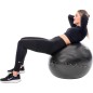 Minge fitness gonflabila 65cm, material aderent, sarcina maxima 150kg, negru