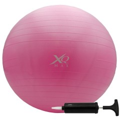 Minge fitness gonflabila 55cm, pompa inclusa, material aderent, sarcina maxima 100kg, roz