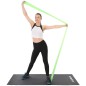 Banda elastica pentru fitness, multifunctionala, rezistenta 10-15kg, 200x15cm, verde