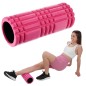 Rola fitness pentru masaj corporal duritate mediu-dur, universala, sarcina maxima 200kg, 36x14,5cm, roz