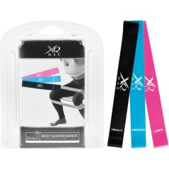 Set 3 benzi elastice pentru fitness XqMax, multifunctionale, stimuleaza mobilitatea, multicolor