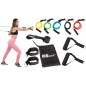 Set 5 benzi elastice pentru fitness, multifunctionale, rezistenta 4,5-22,5kg, stimuleaza mobilitatea, multicolor