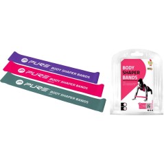 Set 3 mini benzi elastice pentru fitness, multifunctionale, stimuleaza mobilitatea, multicolor