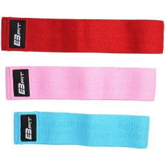 Set 5 mini benzi elastice pentru fitness Enero Fit, multifunctionale, rezistenta 6-22kg, multicolor