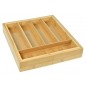 Organizator tacamuri, 7 compartimente, latime 45 cm, lemn de bambus natural