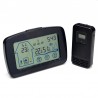 Statie meteo LCD, senzor wireless exterior, umiditate, ceas digital cu alarma