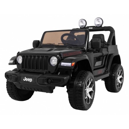 Masinuta electrica Jeep Wrangler Rubicon, off road, 12V, 2 scaune, roti spuma EVA, lumini LED, radio, 126x70x80cm