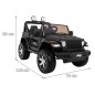 Masinuta electrica Jeep Wrangler Rubicon, off road, 12V, 2 scaune, roti spuma EVA, lumini LED, radio, 126x70x80cm