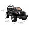 Masinuta electrica Jeep Wrangler Rubicon, off road, 12V, 2 scaune, roti spuma EVA, lumini LED, radio, 126x70x80cm