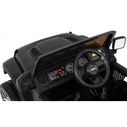 Masinuta electrica Jeep Wrangler Rubicon, off road, 12V, 2 scaune, roti spuma EVA, lumini LED, radio, 126x70x80cm