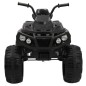 ATV Quad electric, 2 motoare, roti spuma EVA, negru