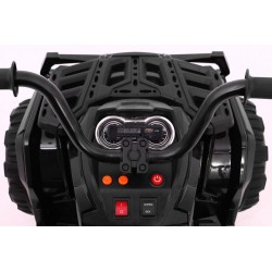 ATV Quad electric, 2 motoare, roti spuma EVA, negru