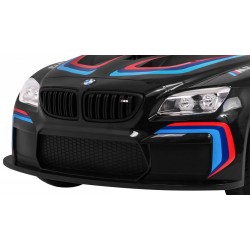 Masinuta electrica BMW M6 GT3, sport, 24V, roti spuma EVA si plastic, lumini LED, centura siguranta, 126x73x53cm