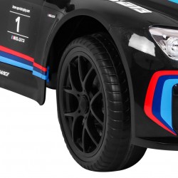 Masinuta electrica BMW M6 GT3, sport, 24V, roti spuma EVA si plastic, lumini LED, centura siguranta, 126x73x53cm